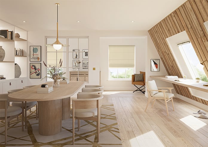 Ultra Luxe Velvet, Cream - Motorised Roman Blind - Image 8